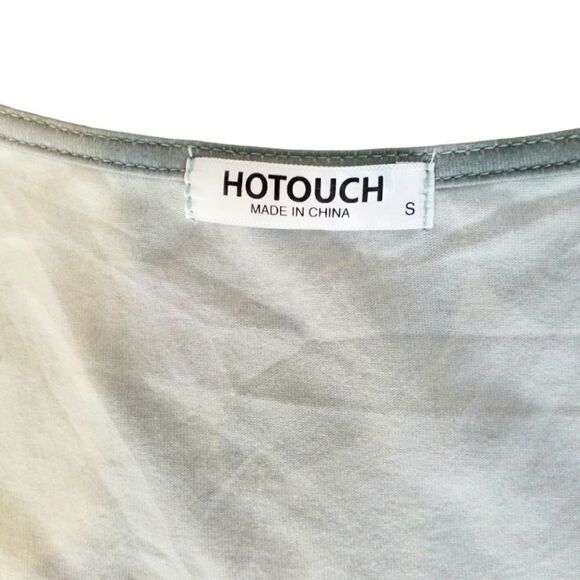 HOTOUCH Midi Dress Sundres Green Floral Pockets Sleeveless Hankerchief Hem Small - Picture 4 of 13